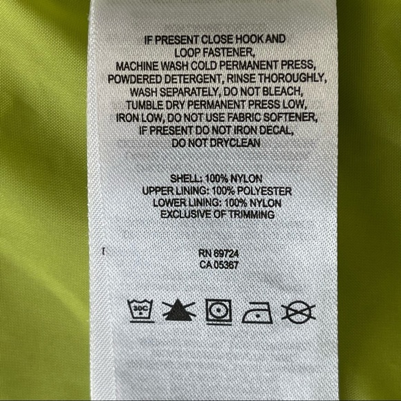 Columbia Junior Boys Gray with Neon Yellow fleece lining windbreaker jacket L - Picture 11 of 13